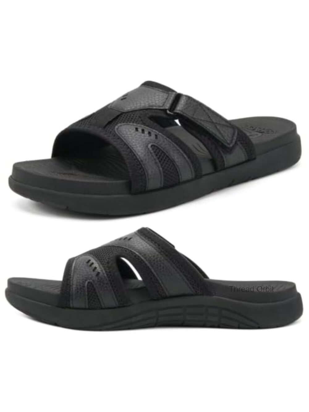 Mens Sport Recovery Slide Sandals Orthotic Arch Support Lightweight Cushion